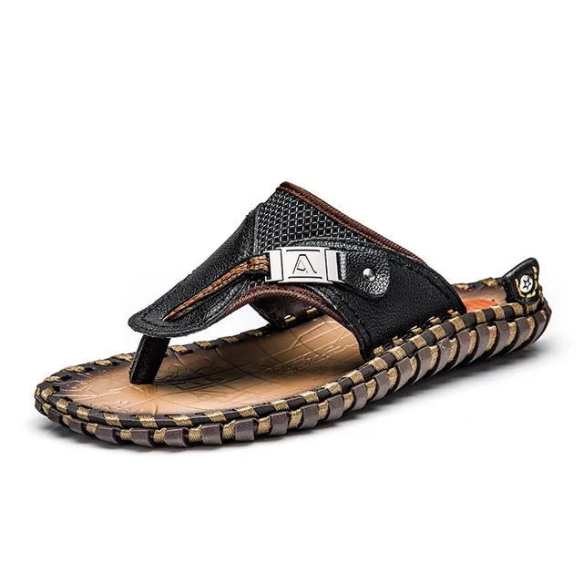 Herren Sandalen Sommer Outdoor Strand Handgefertigt Schuhe-Luzern Mode