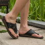 Herren Sandalen Sommer Outdoor Strand Handgefertigt Schuhe-Schwarz-38-Luzern Mode