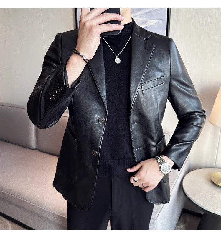 Herren Lederjacke Business Casual – Eleganter Look-Luzern Mode