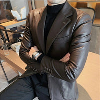 Herren Lederjacke Business Casual – Eleganter Look-Luzern Mode