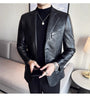 Herren Lederjacke Business Casual – Eleganter Look-Schwarz-XS-Luzern Mode