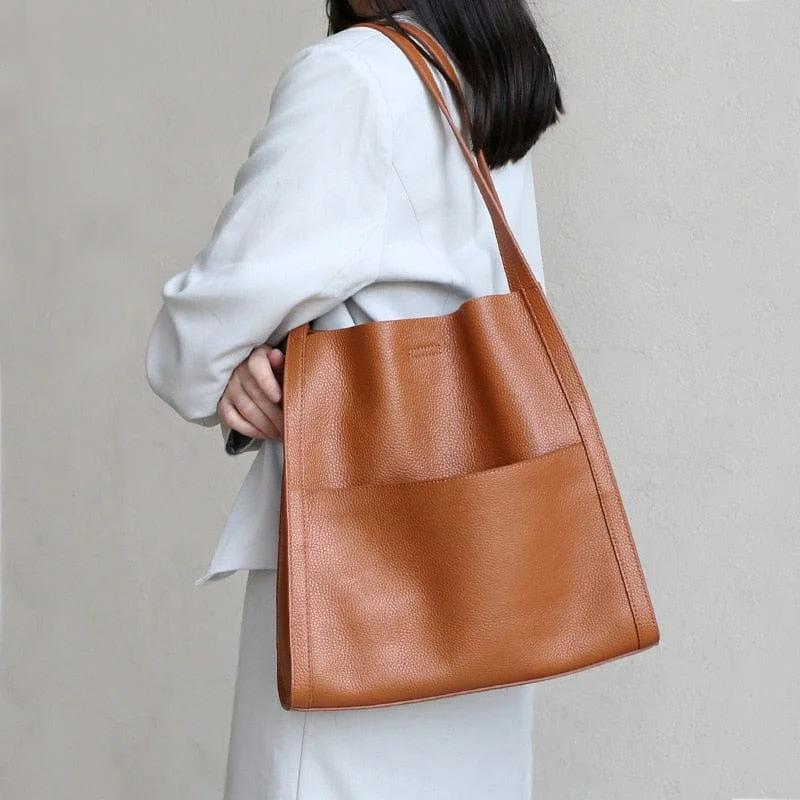 Luxuriöse Damen Lederhandtasche mit großem Stauraum-Luzern Mode