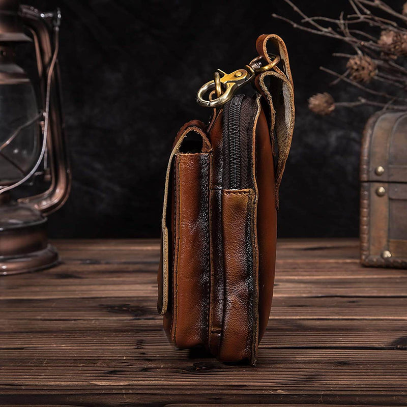 Hochwertige Leder Gürteltasche für Handy und Zubehör-Luzern Mode