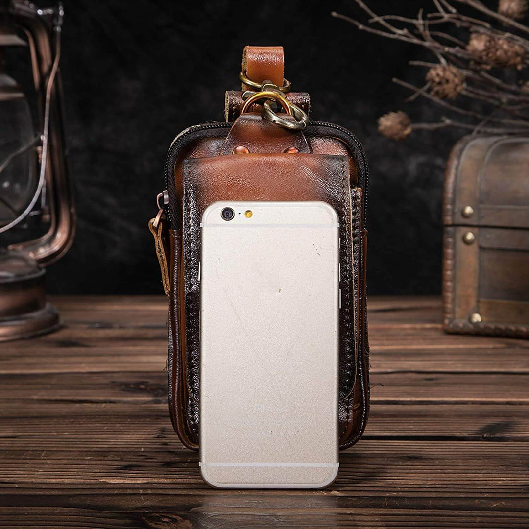 Hochwertige Leder Gürteltasche für Handy und Zubehör-Luzern Mode