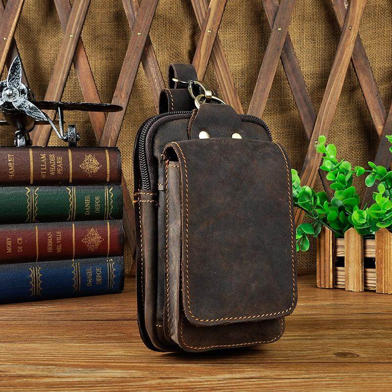 Hochwertige Leder Gürteltasche für Handy und Zubehör-Luzern Mode