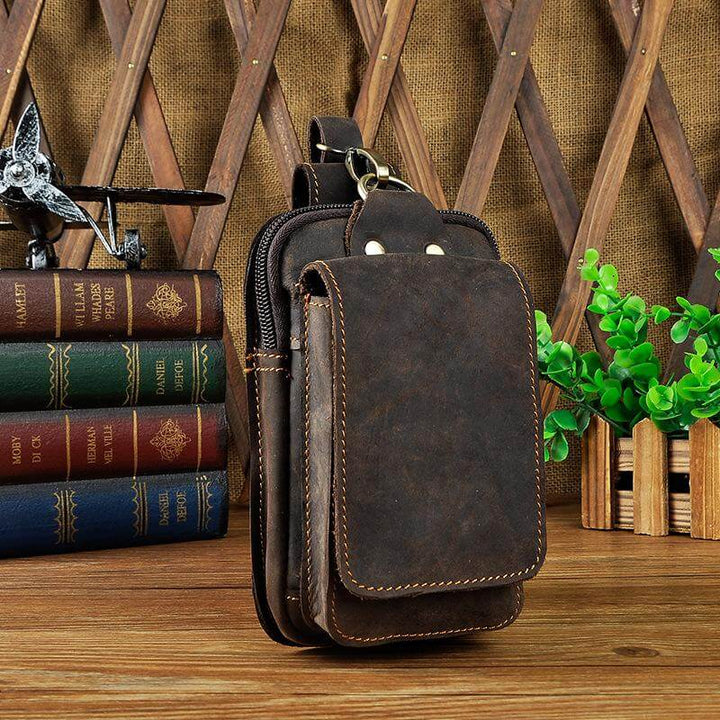 Hochwertige Leder Gürteltasche für Handy und Zubehör-Luzern Mode
