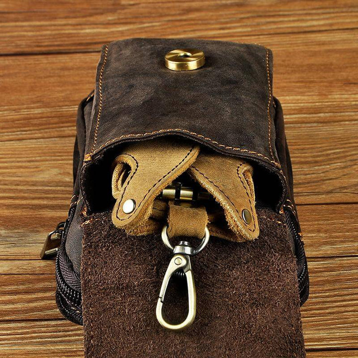 Hochwertige Leder Gürteltasche für Handy und Zubehör-Luzern Mode