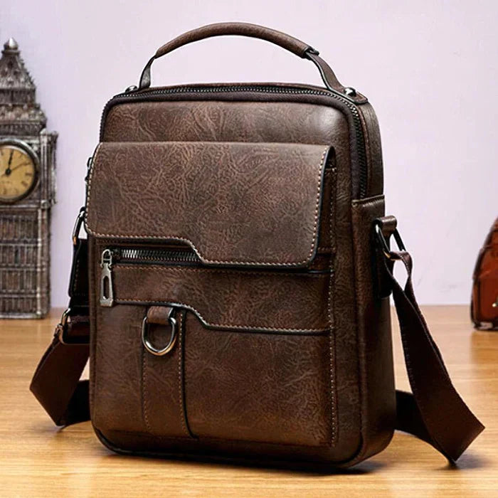 Hochwertige Leder Schultertasche für Herren - Modern & Stilvoll-Dunkelbraun-Luzern Mode