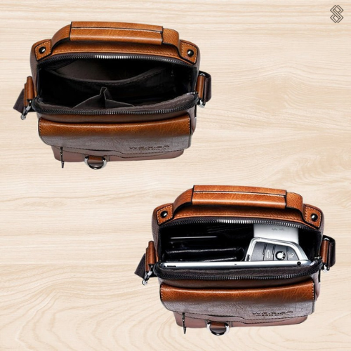 Hochwertige Leder Schultertasche für Herren - Modern & Stilvoll-Luzern Mode