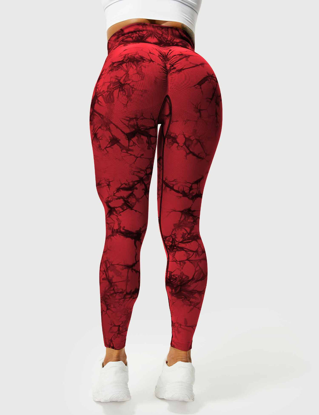 Damen Leggings mit Hohem Bund und Modernem Muster-Luzern Mode