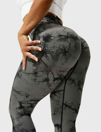 Damen Leggings mit Hohem Bund und Modernem Muster-Luzern Mode