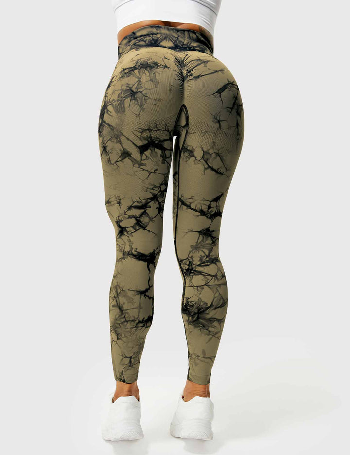 Damen Leggings mit Hohem Bund und Modernem Muster-Luzern Mode
