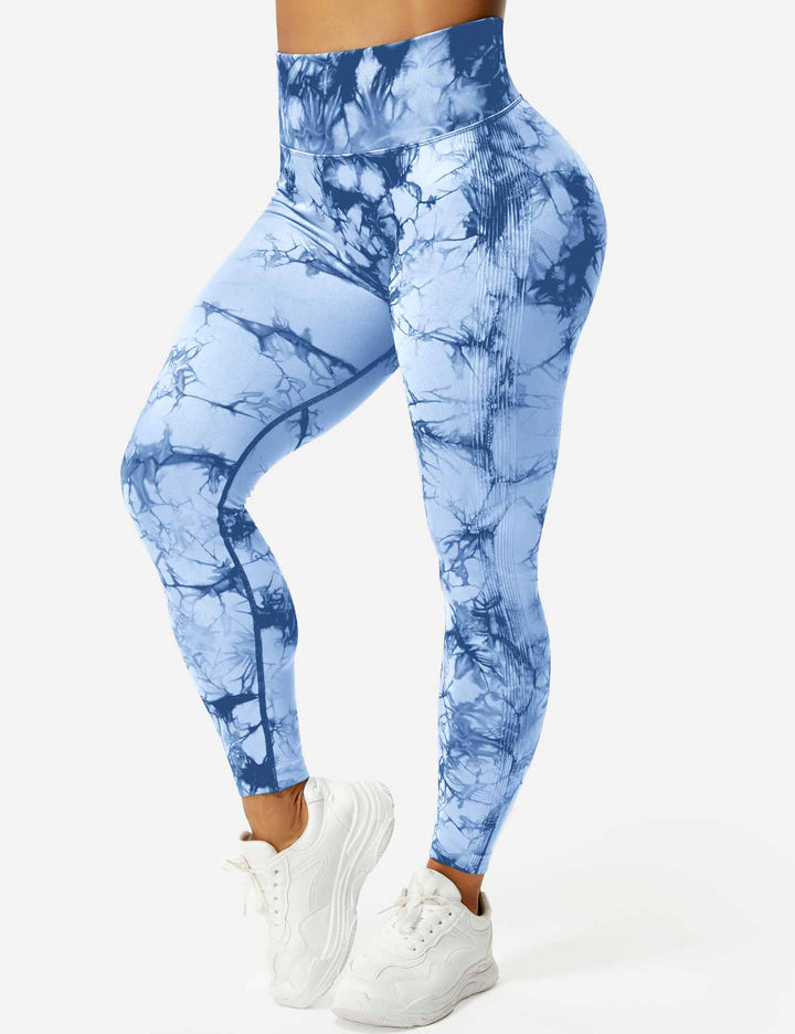 Damen Leggings mit Hohem Bund und Modernem Muster-Luzern Mode