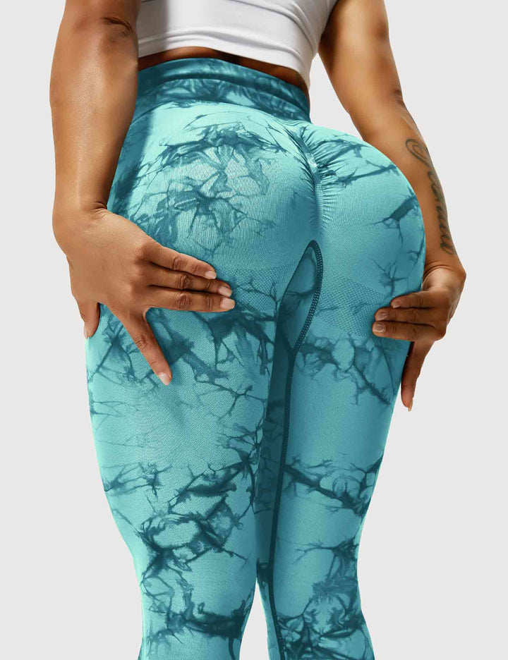 Damen Leggings mit Hohem Bund und Modernem Muster-Luzern Mode