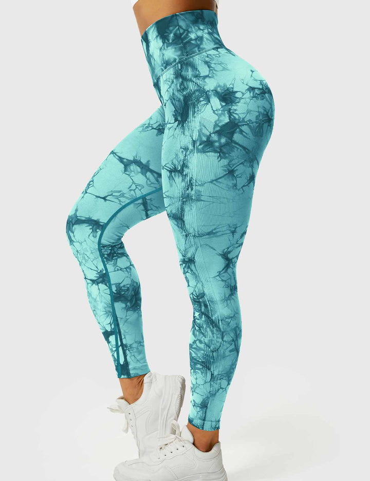 Damen Leggings mit Hohem Bund und Modernem Muster-Luzern Mode