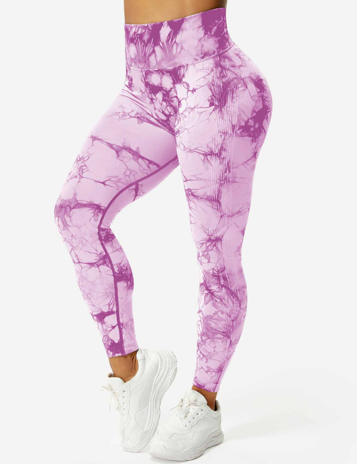 Damen Leggings mit Hohem Bund und Modernem Muster-Luzern Mode
