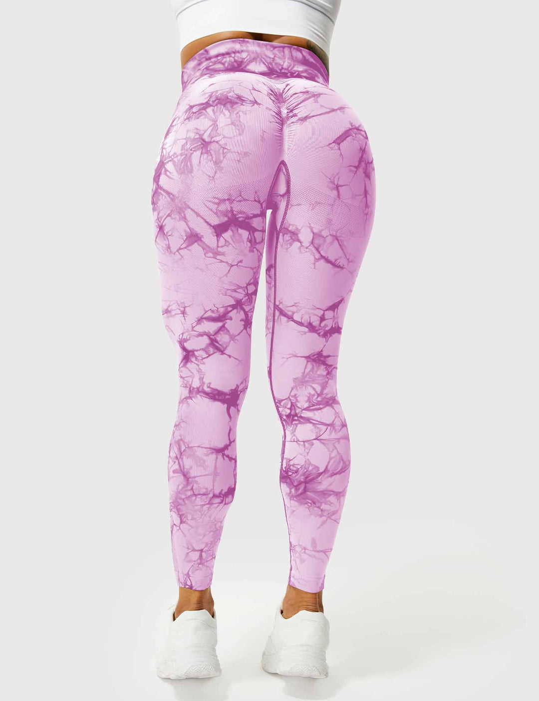 Damen Leggings mit Hohem Bund und Modernem Muster-Luzern Mode