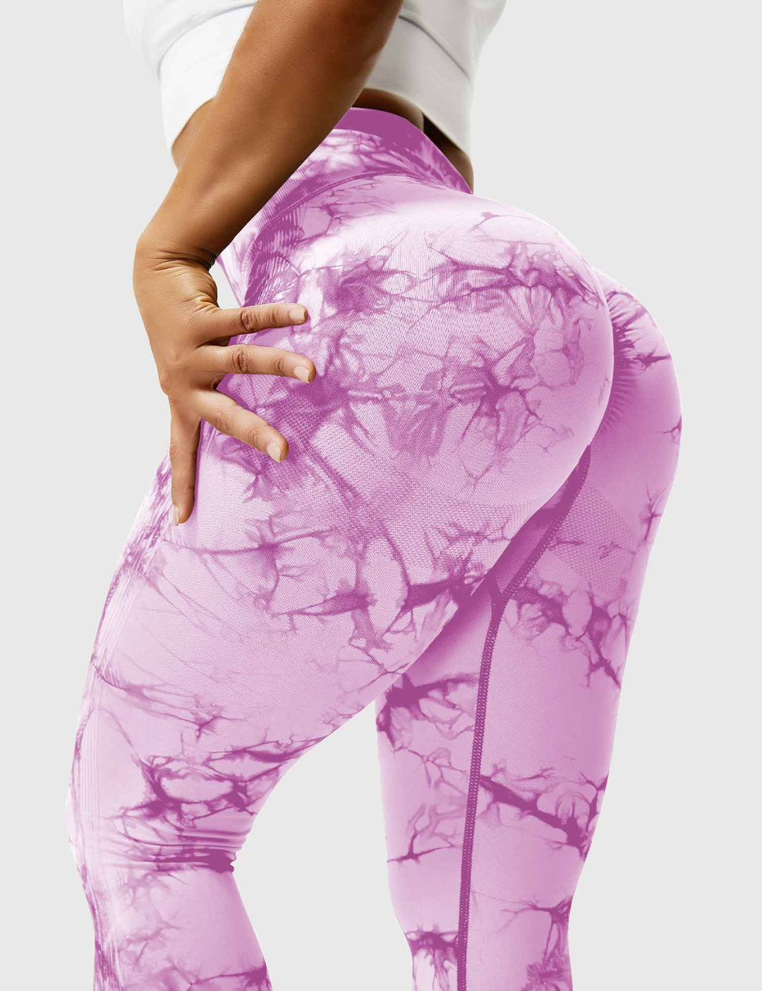 Damen Leggings mit Hohem Bund und Modernem Muster-Luzern Mode