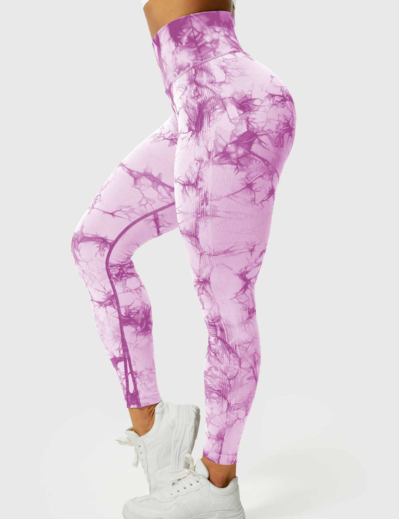 Damen Leggings mit Hohem Bund und Modernem Muster-Luzern Mode