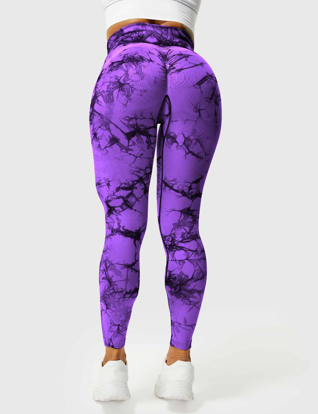 Damen Leggings mit Hohem Bund und Modernem Muster-Luzern Mode