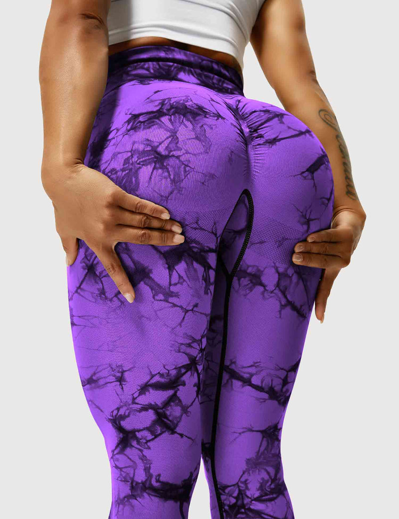 Damen Leggings mit Hohem Bund und Modernem Muster-Luzern Mode