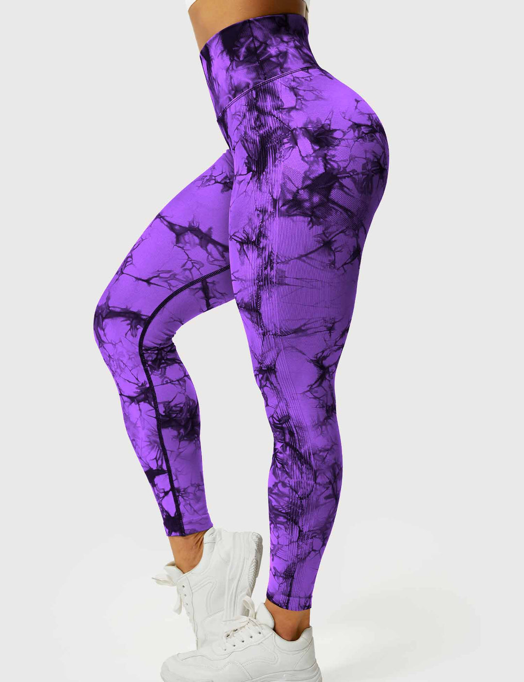 Damen Leggings mit Hohem Bund und Modernem Muster-Luzern Mode