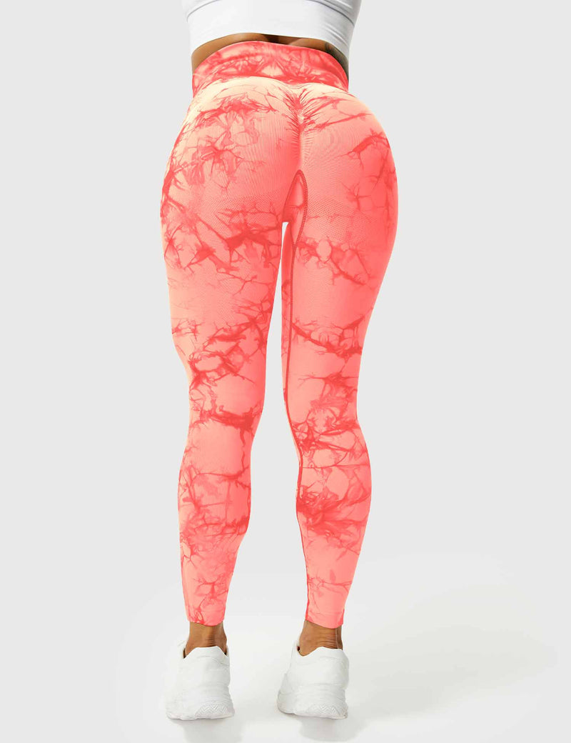 Damen Leggings mit Hohem Bund und Modernem Muster-Luzern Mode