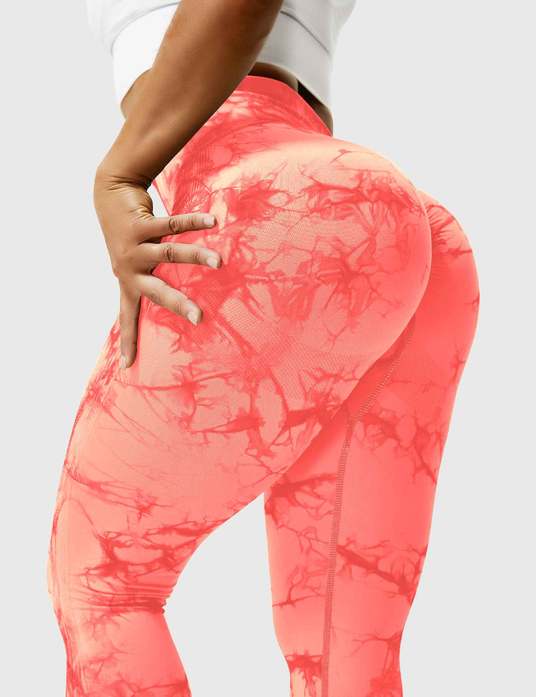 Damen Leggings mit Hohem Bund und Modernem Muster-Luzern Mode
