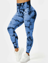 Damen Leggings mit Hohem Bund und Modernem Muster-Luzern Mode