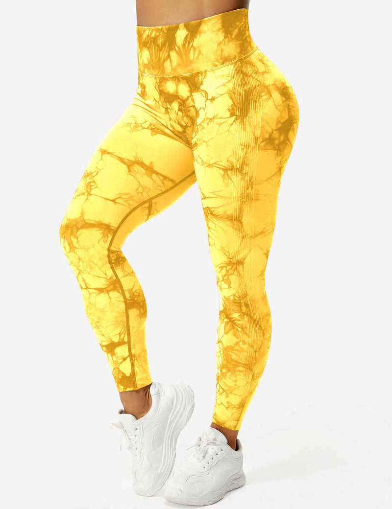 Damen Leggings mit Hohem Bund und Modernem Muster-Luzern Mode