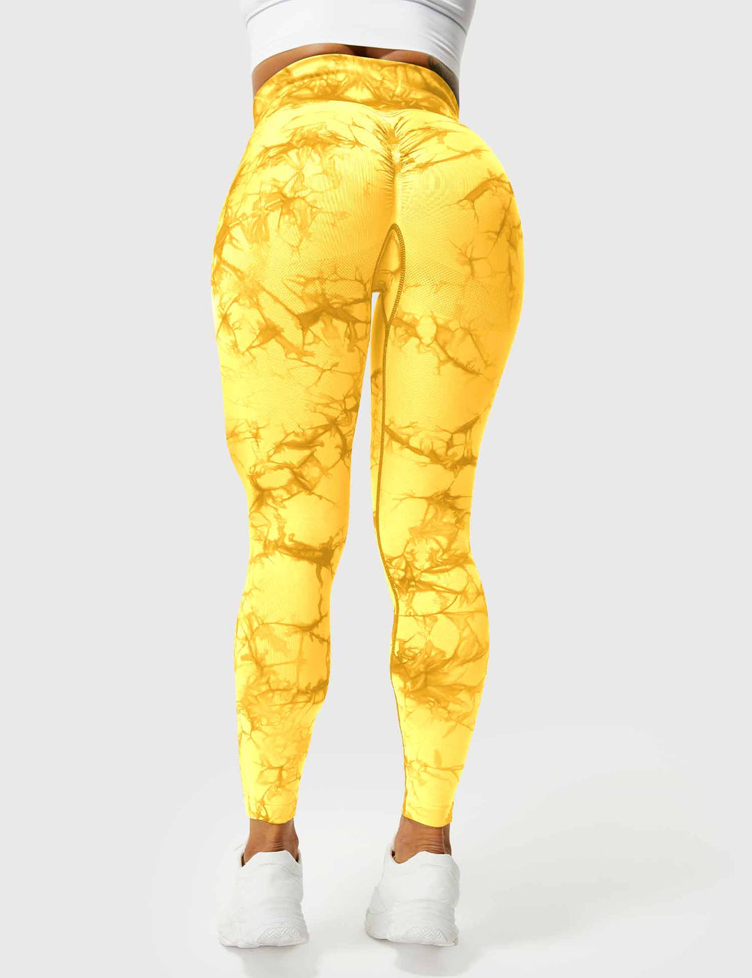 Damen Leggings mit Hohem Bund und Modernem Muster-Luzern Mode