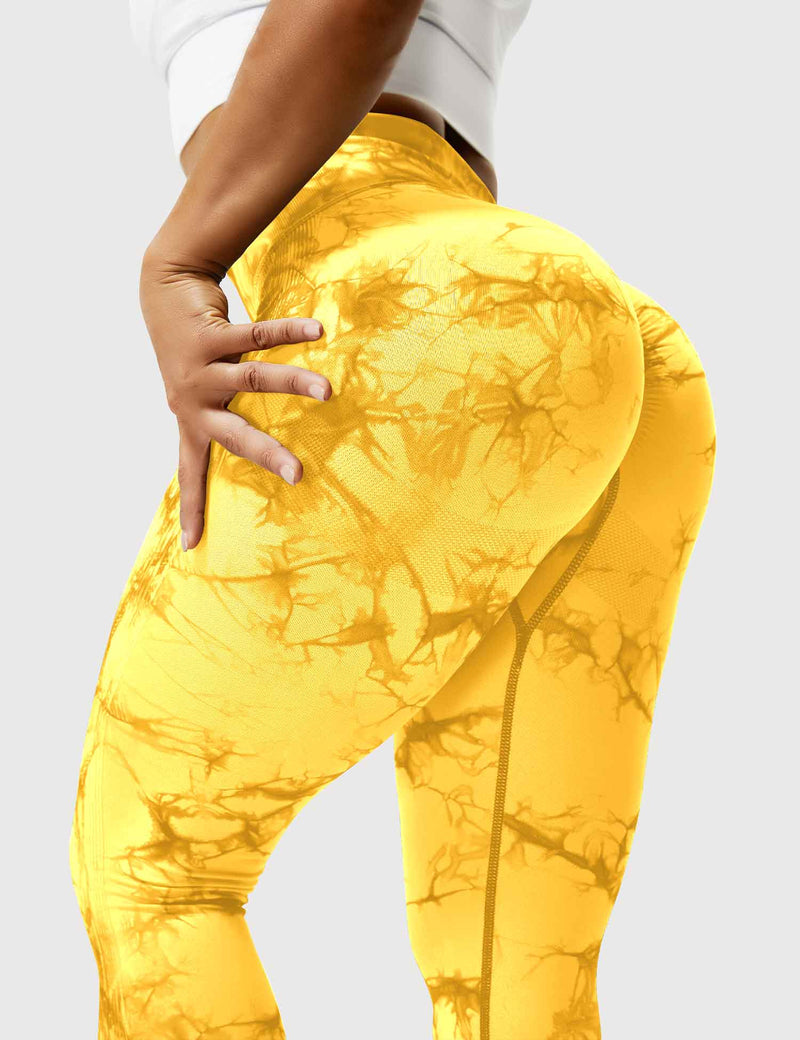 Damen Leggings mit Hohem Bund und Modernem Muster-Luzern Mode