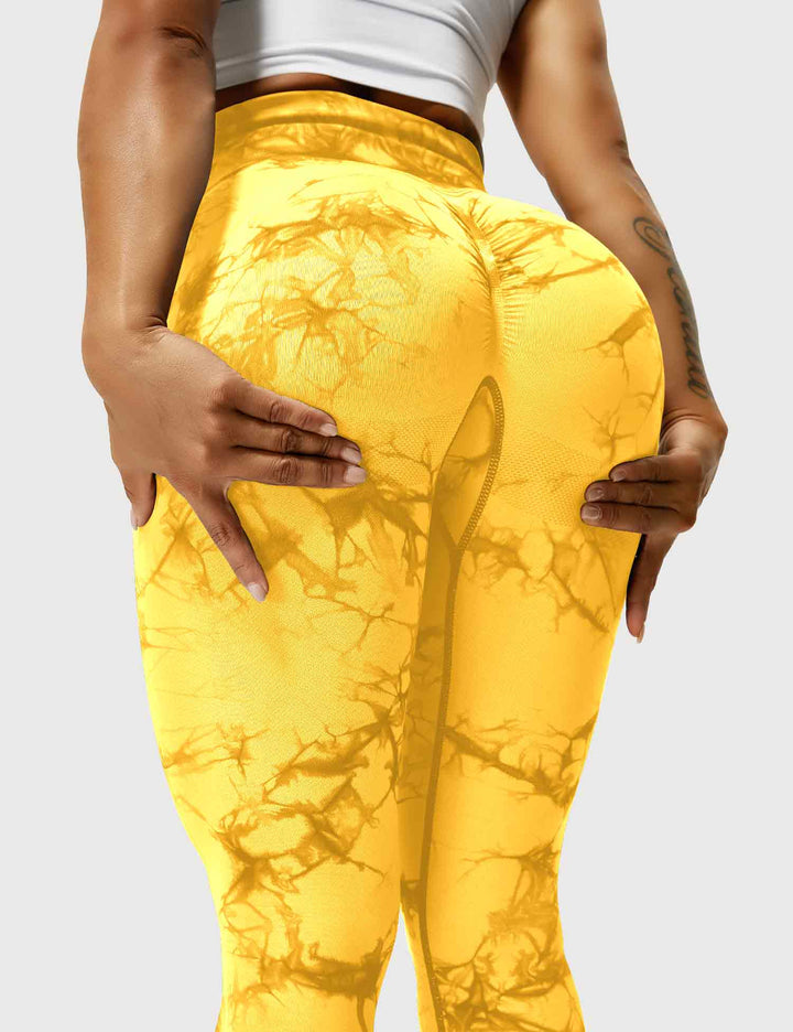 Damen Leggings mit Hohem Bund und Modernem Muster-Luzern Mode