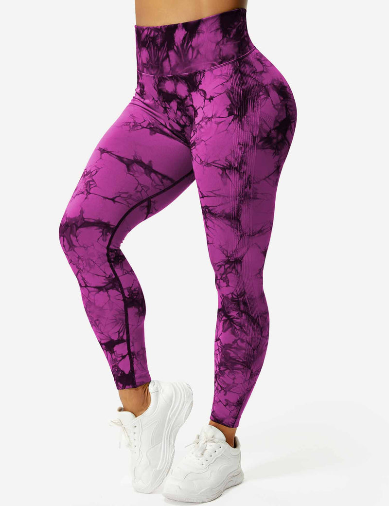 Damen Leggings mit Hohem Bund und Modernem Muster-Luzern Mode