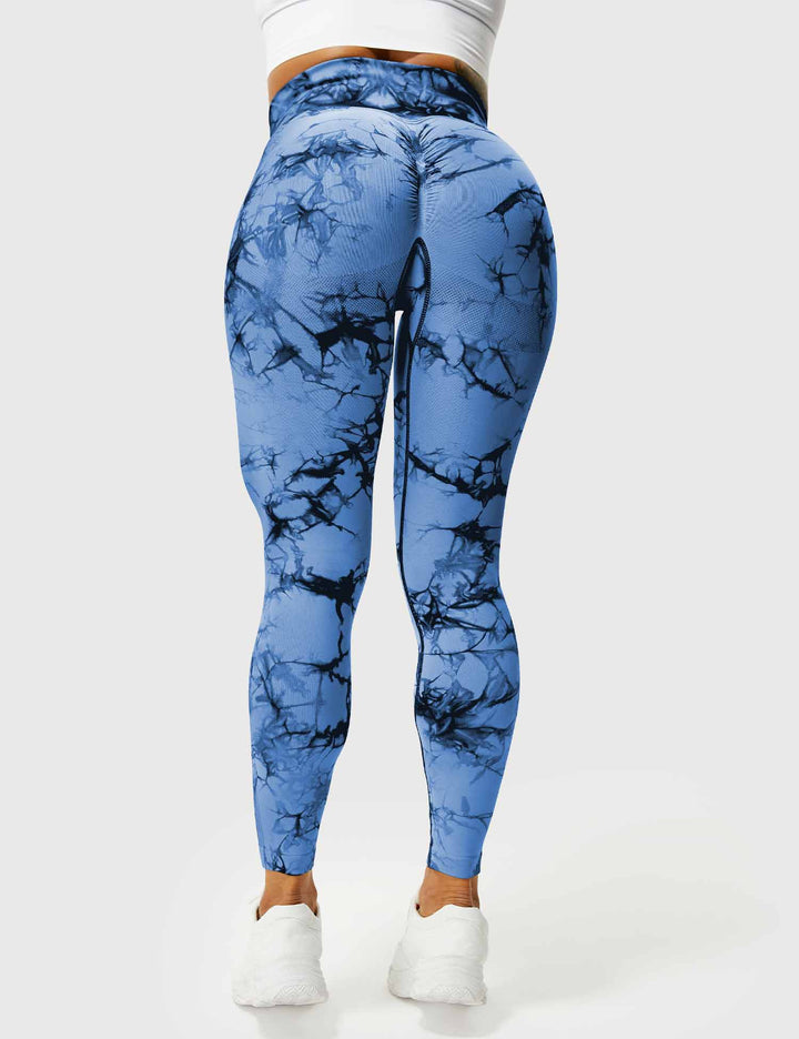 Damen Leggings mit Hohem Bund und Modernem Muster-Luzern Mode