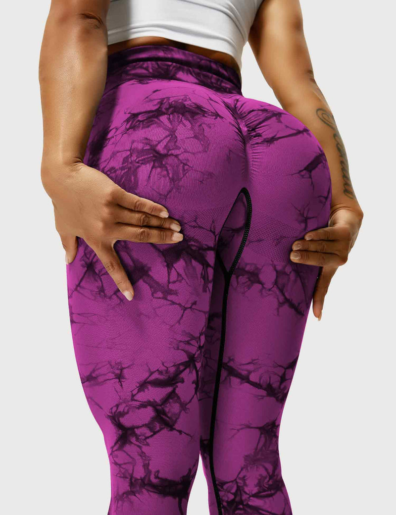 Damen Leggings mit Hohem Bund und Modernem Muster-Luzern Mode