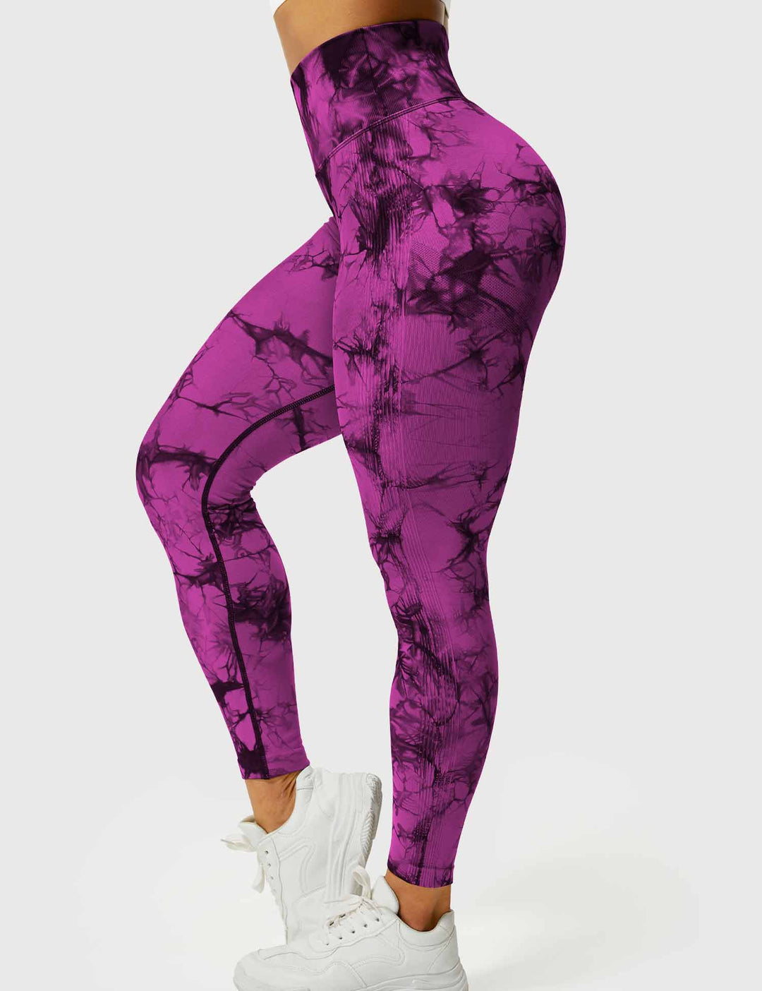 Damen Leggings mit Hohem Bund und Modernem Muster-Luzern Mode