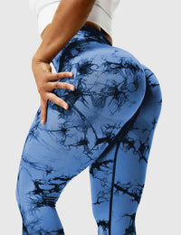 Damen Leggings mit Hohem Bund und Modernem Muster-Luzern Mode
