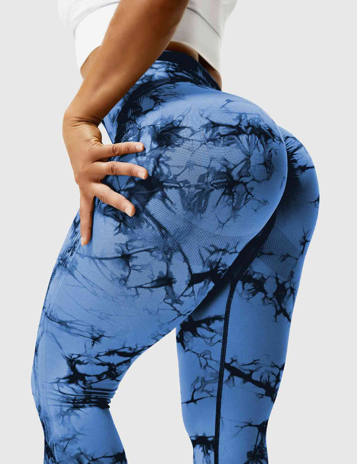 Damen Leggings mit Hohem Bund und Modernem Muster-Luzern Mode