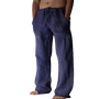 Sommerhose Herren | Leinen | Locker & bequem | Freizeit | Yoga | Alltag-Blau-S-Luzern Mode