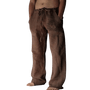 Sommerhose Herren | Leinen | Locker & bequem | Freizeit | Yoga | Alltag-Braun-S-Luzern Mode