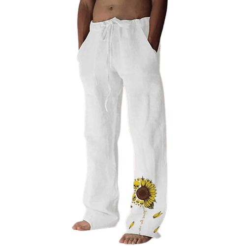 Sommerhose Herren | Leinen | Locker & bequem | Freizeit | Yoga | Alltag-Luzern Mode