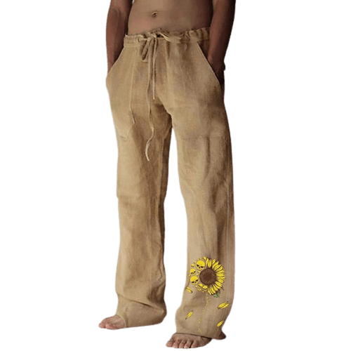 Sommerhose Herren | Leinen | Locker & bequem | Freizeit | Yoga | Alltag-Luzern Mode