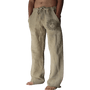 Sommerhose Herren | Leinen | Locker & bequem | Freizeit | Yoga | Alltag-Khaki-S-Luzern Mode