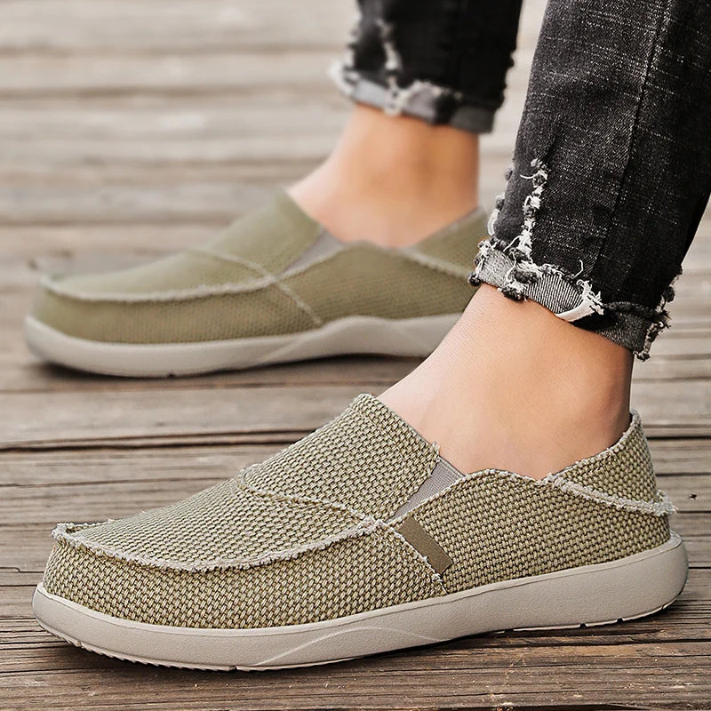 Trendige Sommer Slipper Herren | Atmungsaktive Schuhe | Rutschfeste Espadrilles-Khaki-39-Luzern Mode