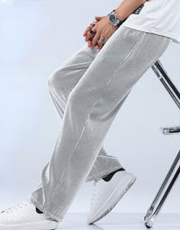 Herren Sommerhose | Elastischer Bund | Knöchellang | Einfarbig-Luzern Mode