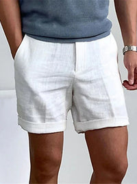 Sommer Shorts Herren | Leinen Baumwolle | Locker | Luftig | Atmungsaktiv | Strand-Luzern Mode