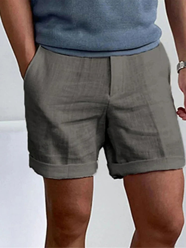 Sommer Shorts Herren | Leinen Baumwolle | Locker | Luftig | Atmungsaktiv | Strand-Luzern Mode