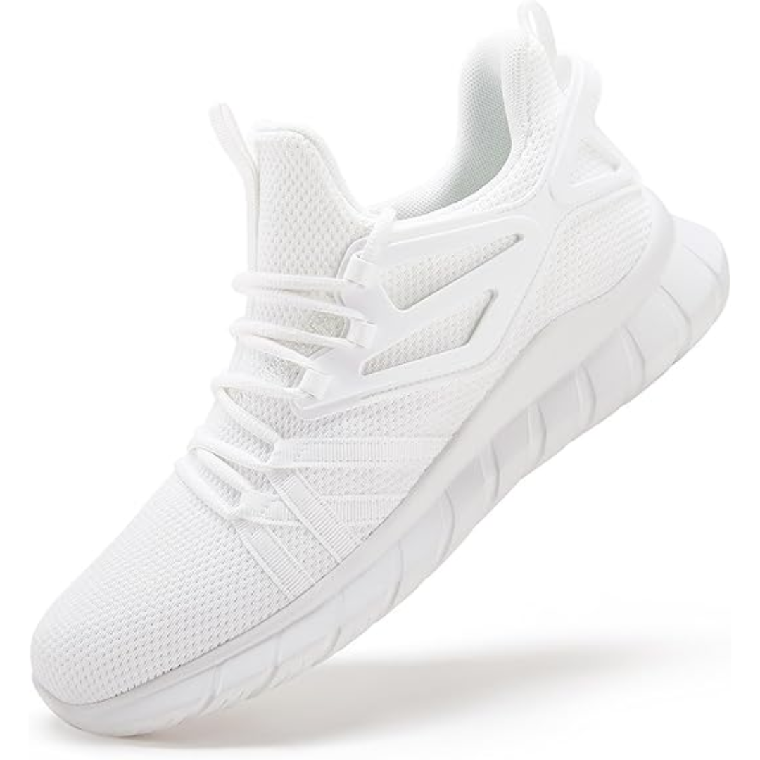 Herren Sportschuhe atmungsaktiv rutschfest Sneaker Fitness-Weiß-36-Luzern Mode