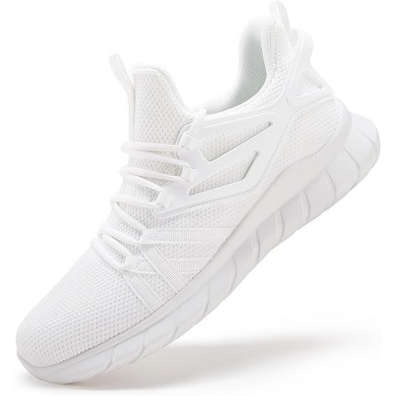 Herren Sportschuhe atmungsaktiv rutschfest Sneaker Fitness-Weiß-36-Luzern Mode